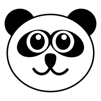 Smiling Panda Decal (Black)